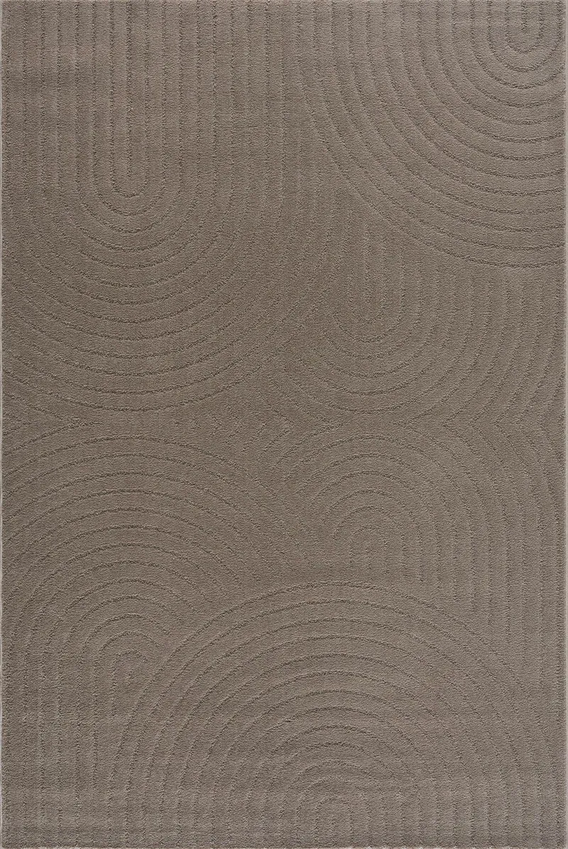 Kurzflor Teppich Wohnzimmer – Moderner Design Teppich mit Struktur, weich, pflegeleicht, in Creme, Beige & Taupe