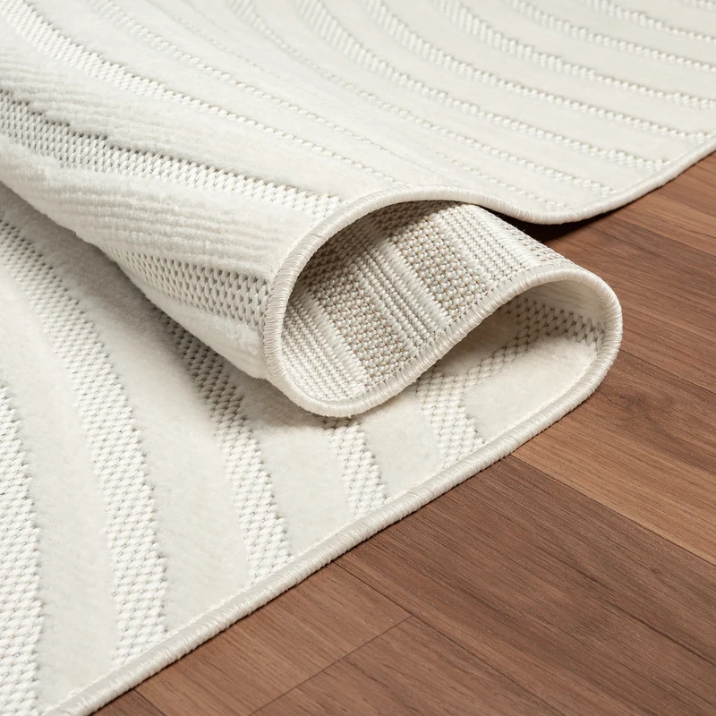 Moderner Kurzflor Teppich Wohnzimmer Schlafzimmer Skandinavisch In&Outdoor geeignet