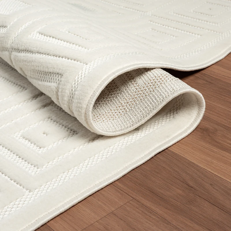 Moderner Kurzflor Teppich Wohnzimmer Schlafzimmer Skandinavisch In&Outdoor geeignet