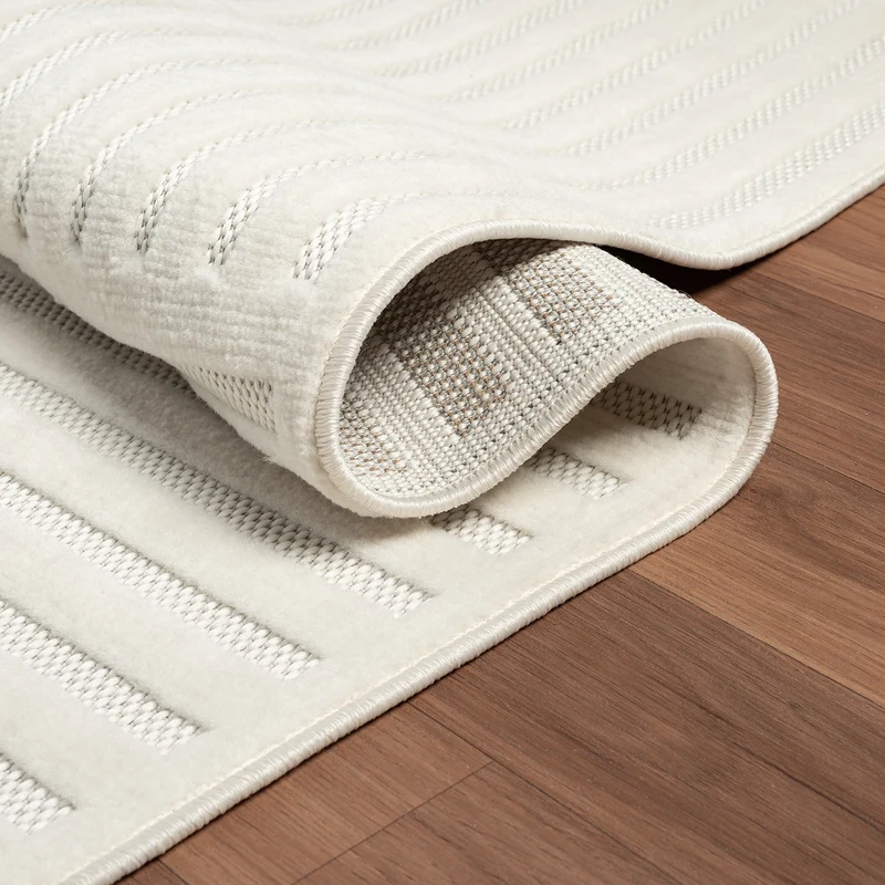 Moderner Kurzflor Teppich Wohnzimmer Schlafzimmer Skandinavisch In&Outdoor geeignet
