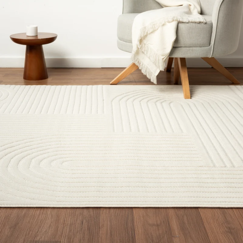 Moderner Kurzflor Teppich Wohnzimmer Schlafzimmer Skandinavisch In&Outdoor geeignet