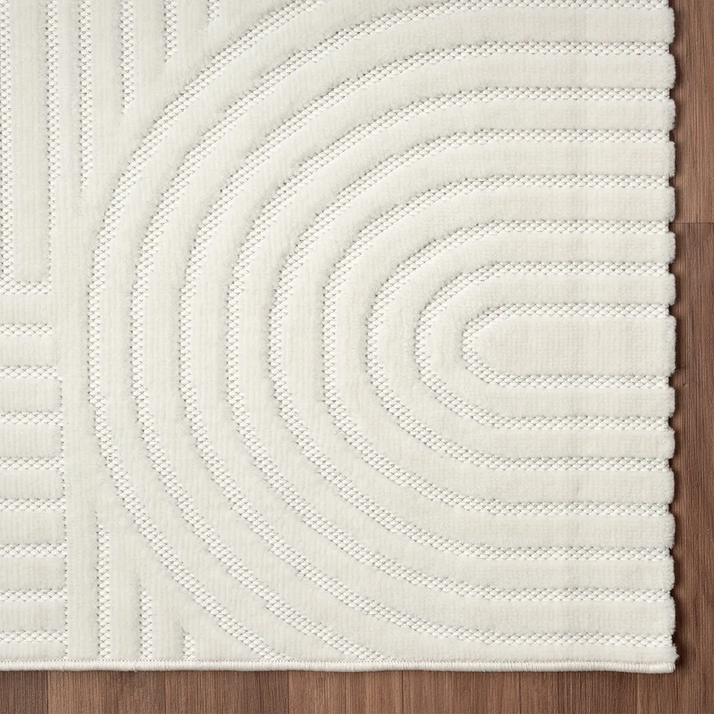 Moderner Kurzflor Teppich Wohnzimmer Schlafzimmer Skandinavisch In&Outdoor geeignet