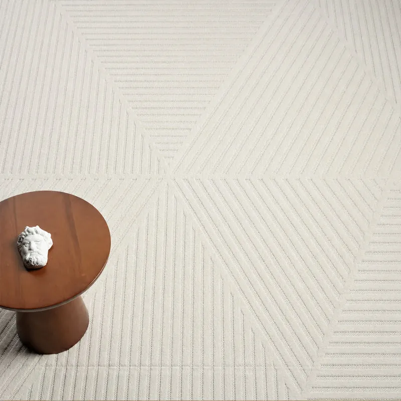Moderner Kurzflor Teppich Wohnzimmer Schlafzimmer Skandinavisch In&Outdoor geeignet
