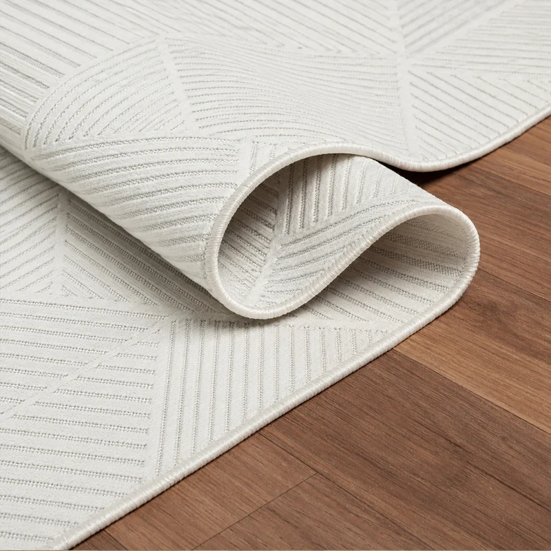 Moderner Kurzflor Teppich Wohnzimmer Schlafzimmer Skandinavisch In&Outdoor geeignet