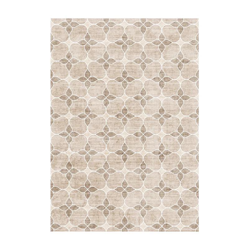 Geometrischer Outdoor Teppich - Mosaic Dot Creme