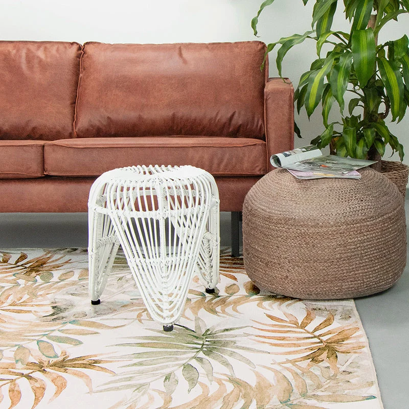 Boho Teppich - Palmier Blätter Naturel