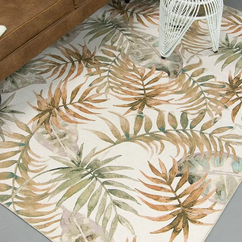 Boho Teppich - Palmier Blätter Naturel