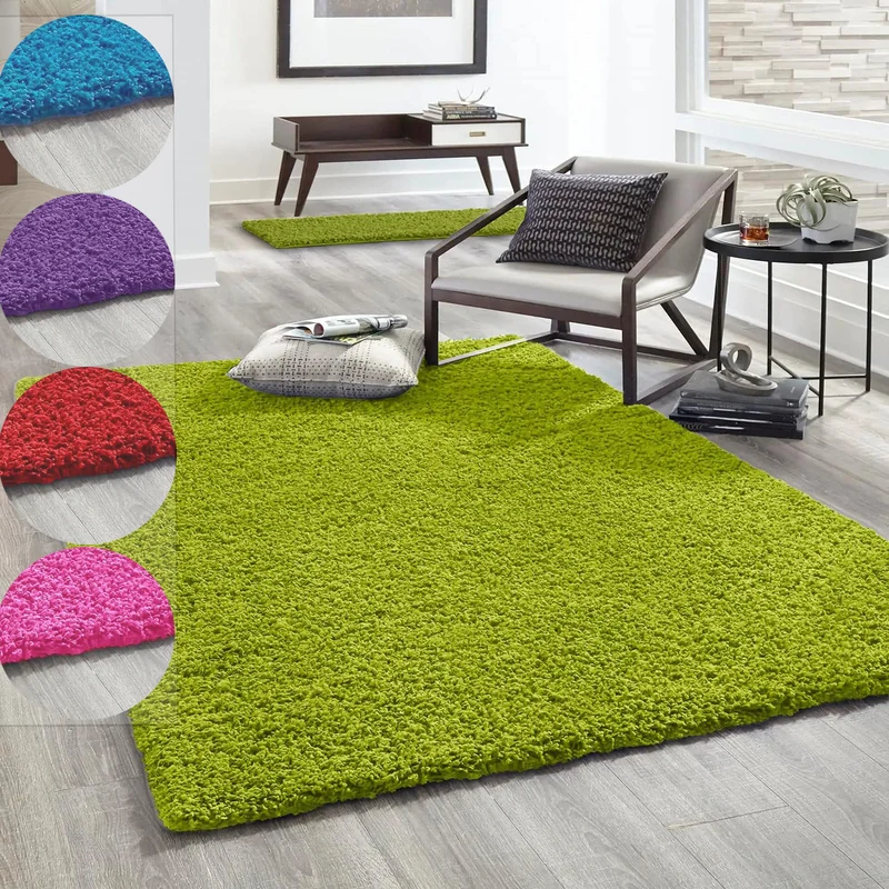 Hochflor Teppich Prime Shaggy Langflor Wohnzimmer Schlafzimmer Rund Farbig
