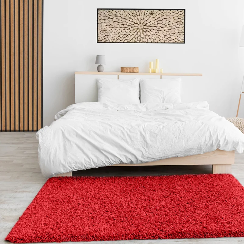 Hochflor Teppich Prime Shaggy Langflor Wohnzimmer Schlafzimmer Rund Farbig