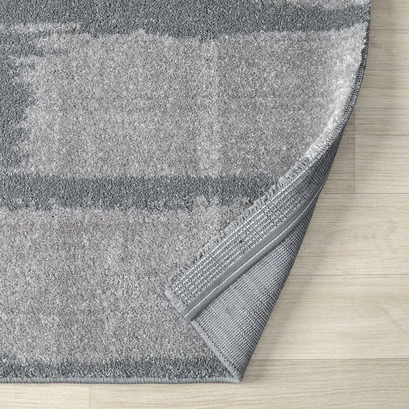 Teppich Kurzflor Wohnzimmer Schlafzimmer Hochwertig Steinmuster Grau Anthrazit