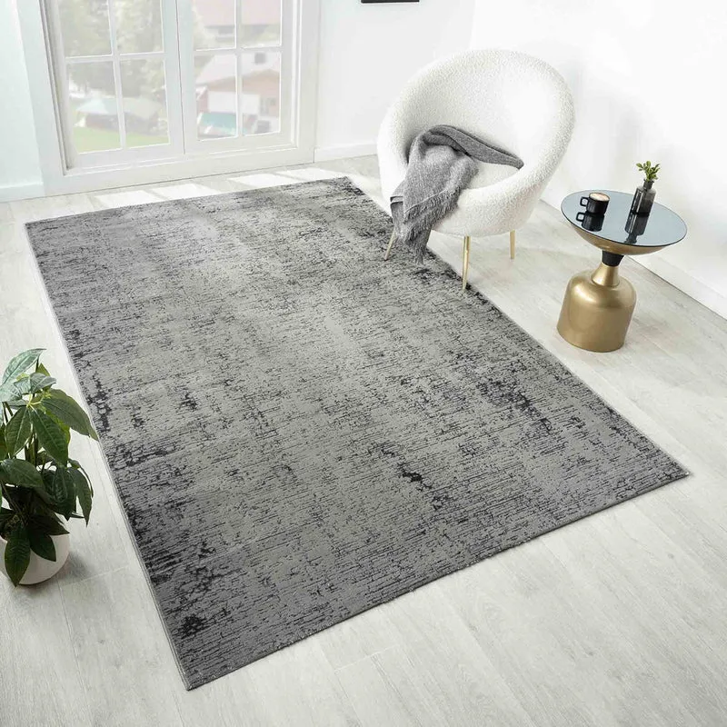 Teppich Wohnzimmer Schlafzimmer Kurzflor Palmen Muster Blumen Lurex