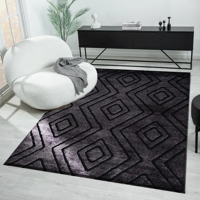 Teppich Modern Super Weich Wohnzimmer Teppich, 3D Effekt, Skandinavisch