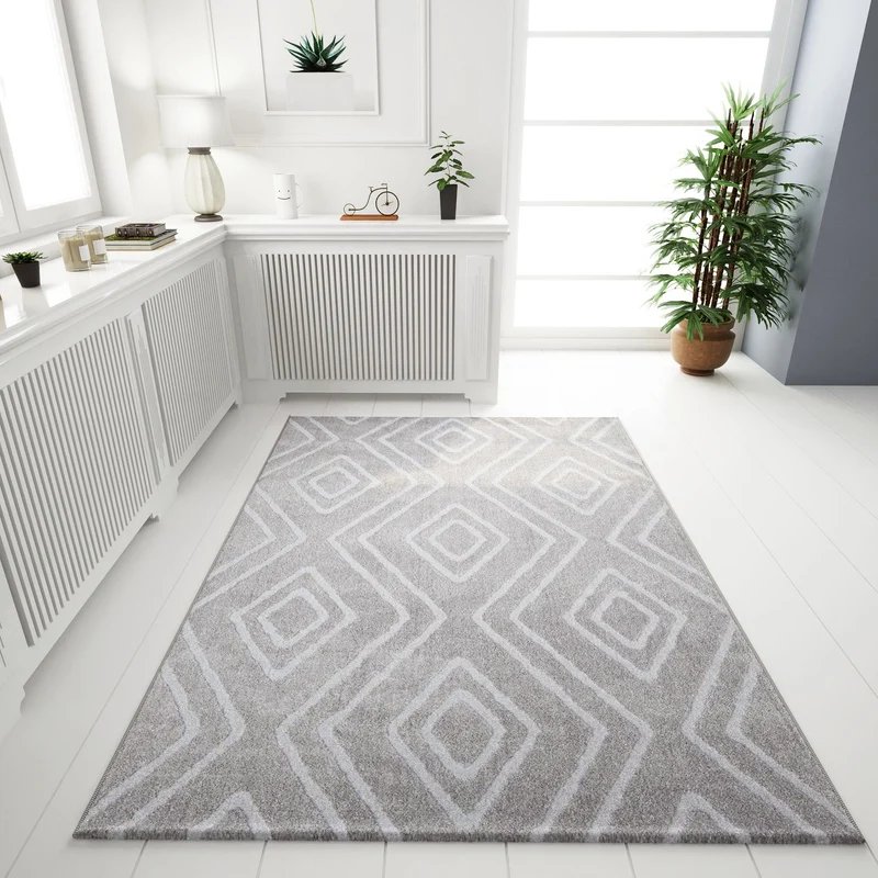 Teppich Modern Super Weich Wohnzimmer Teppich, 3D Effekt, Skandinavisch