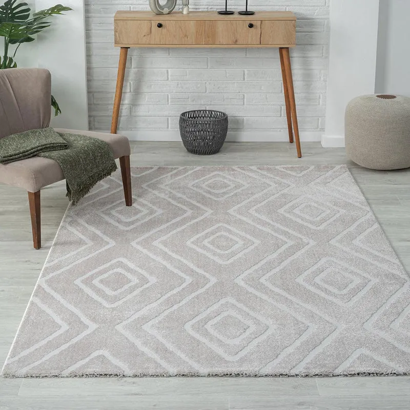 Teppich Modern Super Weich Wohnzimmer Teppich, 3D Effekt, Skandinavisch