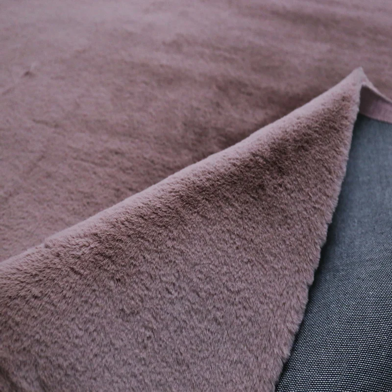 Fellteppich Kunstfell Teppich in Alt Rose Extrem Flauschig Seidiger Glanz