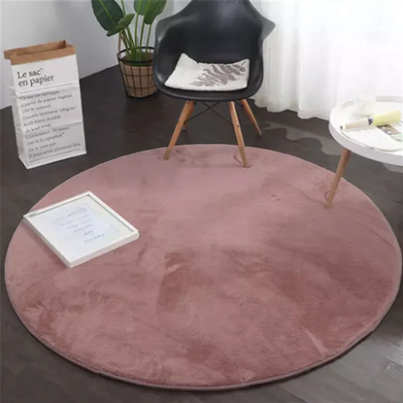 Fellteppich Kunstfell Teppich in Alt Rose Extrem Flauschig Seidiger Glanz