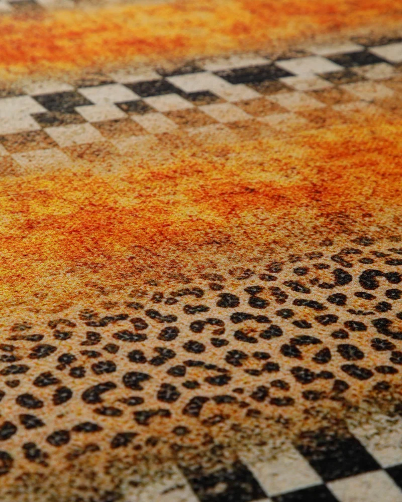 Badteppich Gelb Orange Animal Print mit Zebra-Design "Jungle Stripes" WECONhome