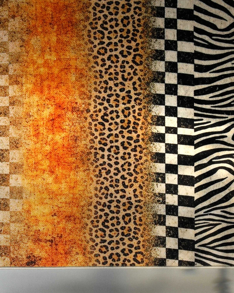 Badteppich Gelb Orange Animal Print mit Zebra-Design "Jungle Stripes" WECONhome
