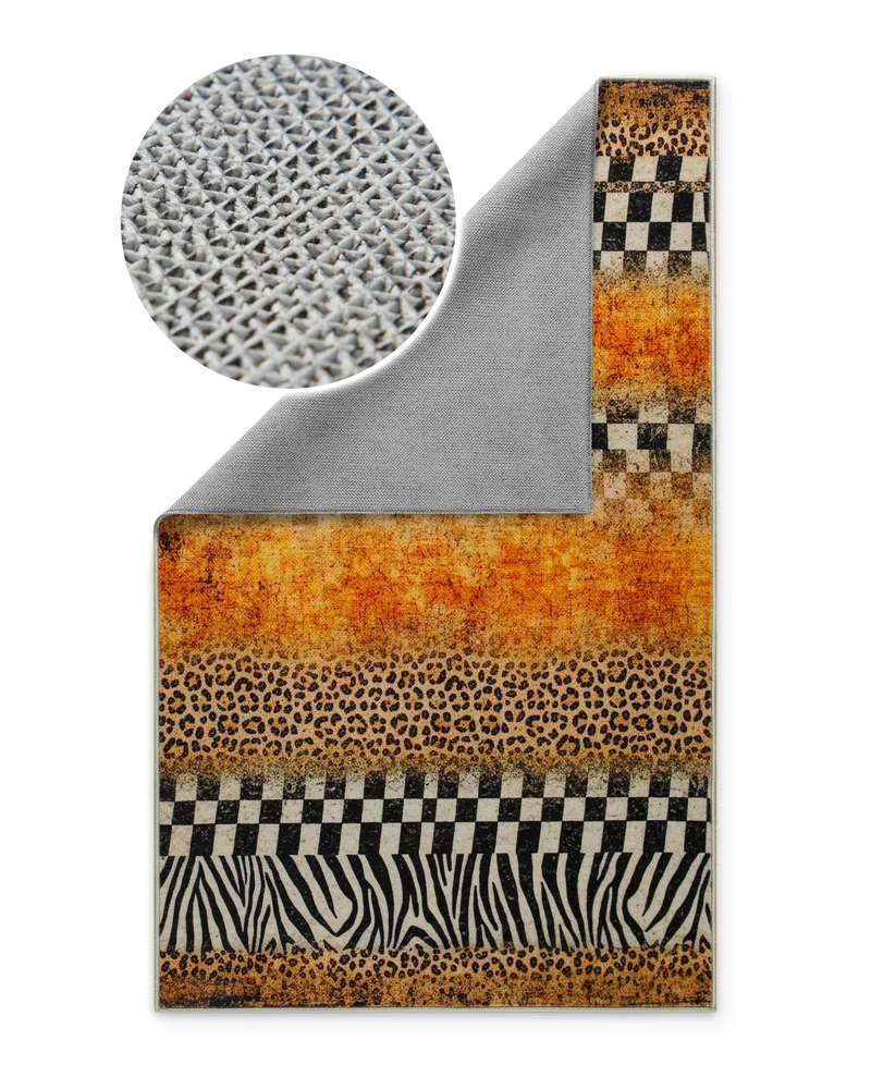 Badteppich Gelb Orange Animal Print mit Zebra-Design "Jungle Stripes" WECONhome