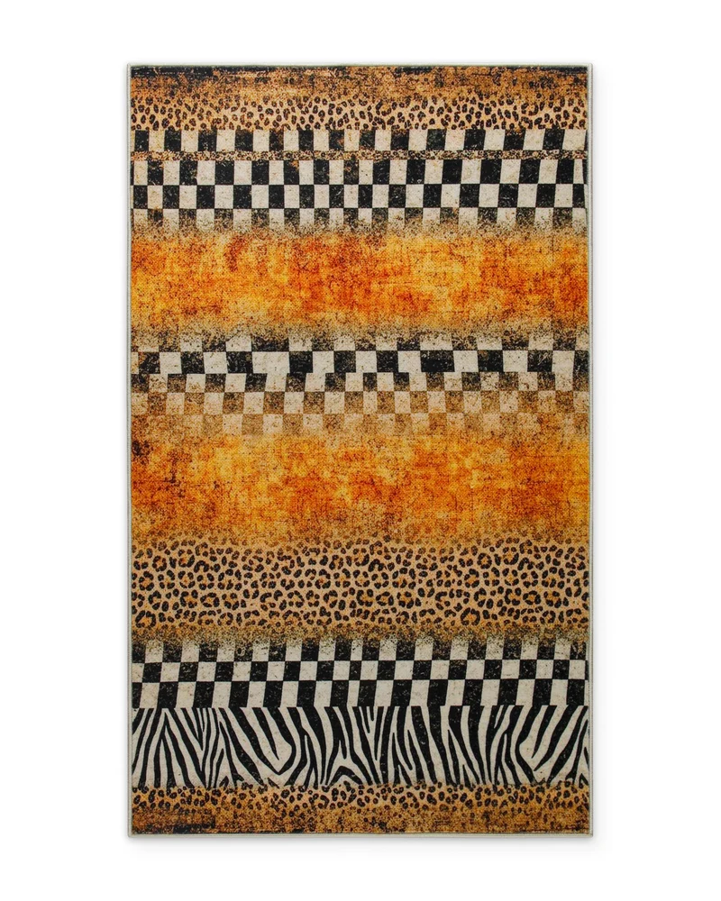 Badteppich Gelb Orange Animal Print mit Zebra-Design "Jungle Stripes" WECONhome