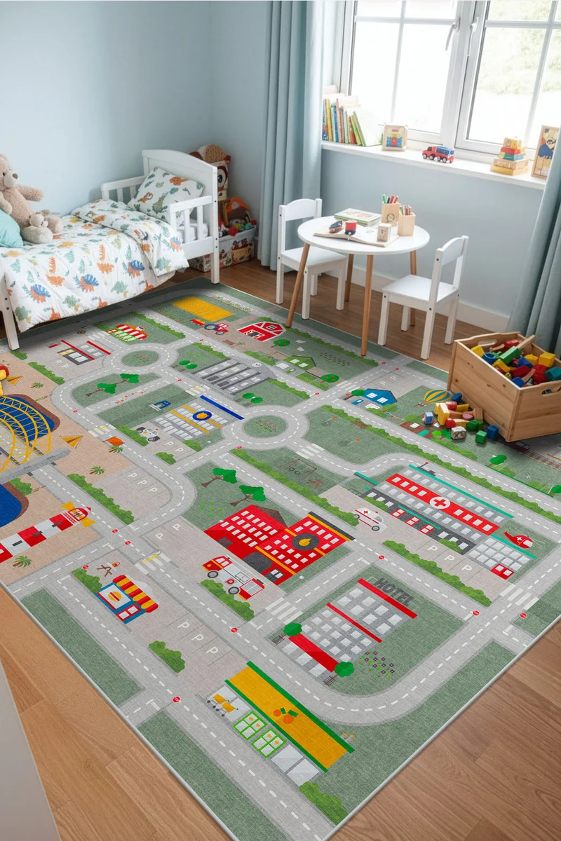 Spielteppich Straßen Bunt