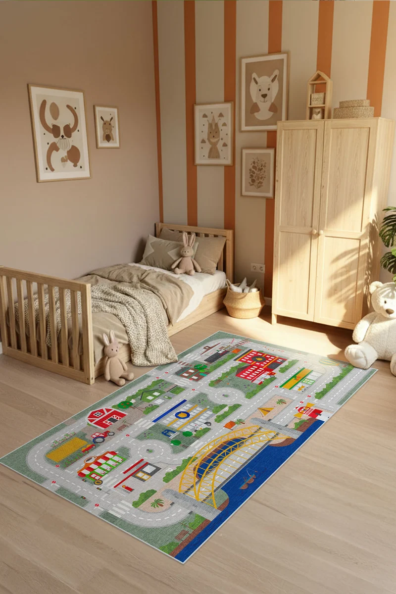 Spielteppich Straßen Bunt