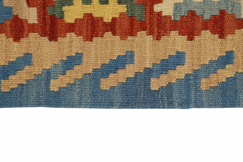 MY-RUG Teppich "Kelim" Rauten-& Diamantmuster, Handgewebt