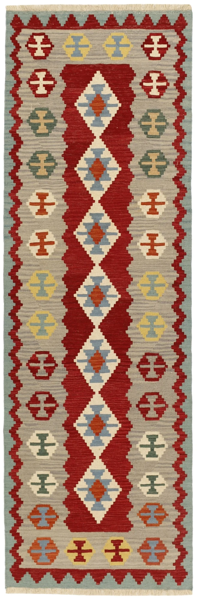 MY-RUG Teppich "Kelim" Rauten-& Diamantmuster, Handgewebt
