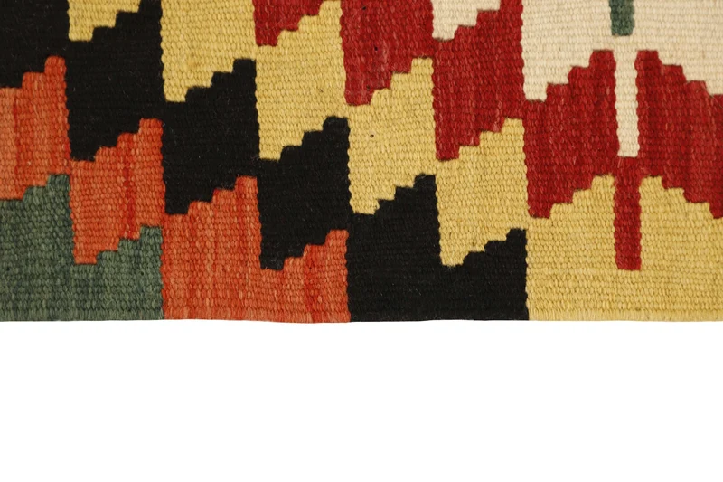 MY-RUG Teppich "Kelim" Rauten-& Diamantmuster, Handgewebt
