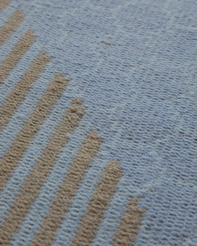 Summer Jacquard Print Teppich Baumwolle Nadelstreifen hellblau 160x230 cm