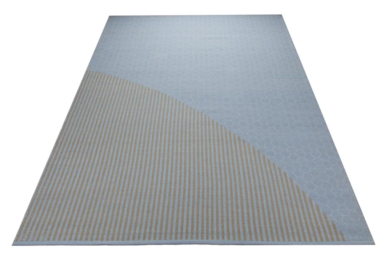 Summer Jacquard Print Teppich Baumwolle Nadelstreifen hellblau 160x230 cm