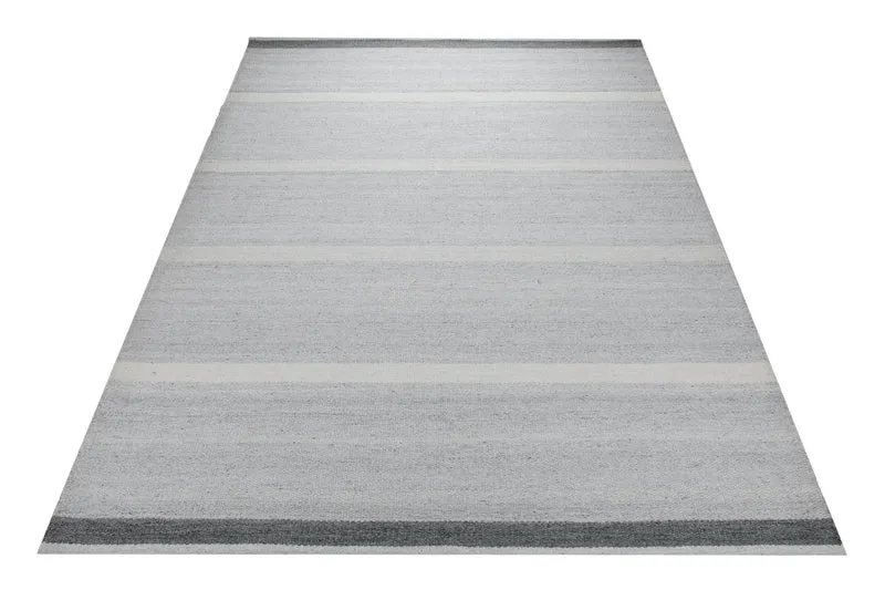 Handwebteppich Polypropylen outdoor Streifen rosé grau 160x230 cm