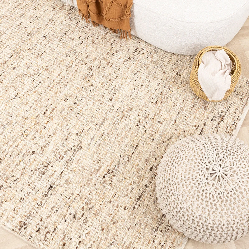 Wollteppich - Nero Beige Meliert