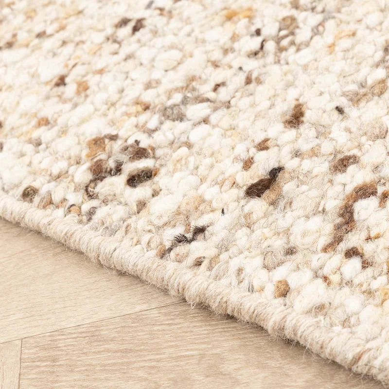 Wollteppich - Nero Beige Meliert