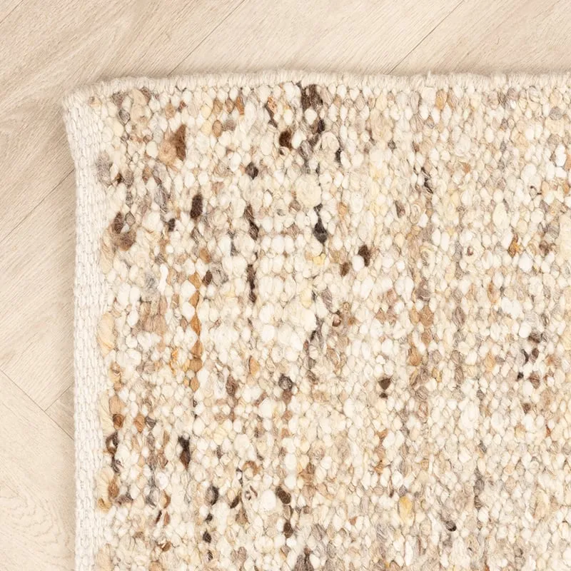 Wollteppich - Nero Beige Meliert