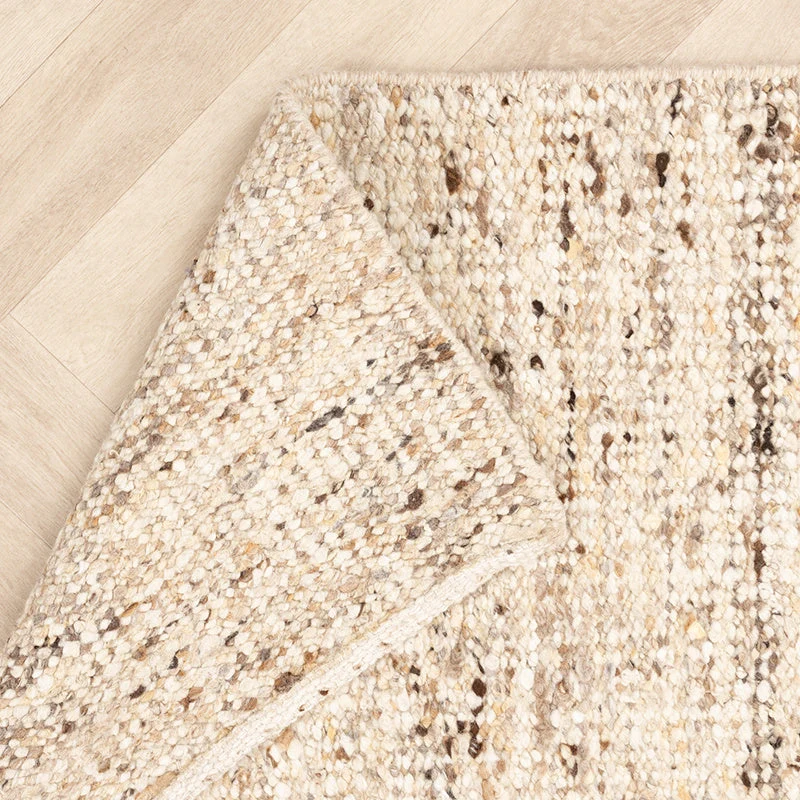 Wollteppich - Nero Beige Meliert