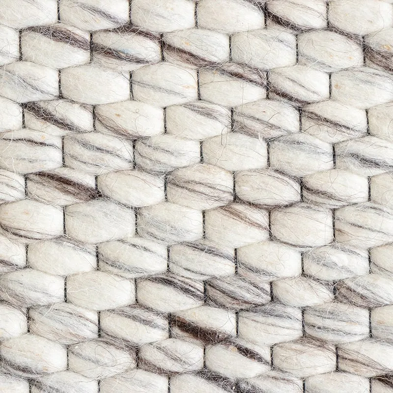 Wollteppich - Melange Creme Meliert