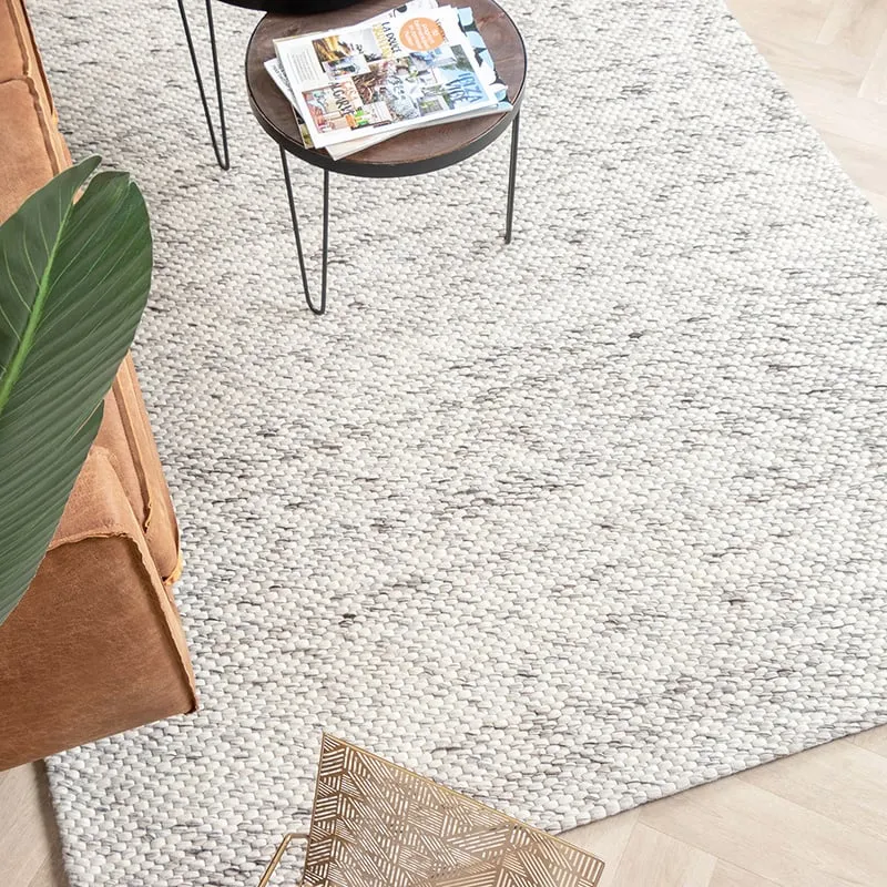 Wollteppich - Melange Creme Meliert