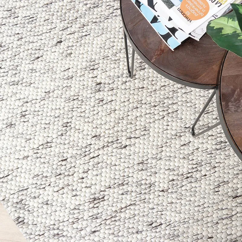Wollteppich - Melange Creme Meliert