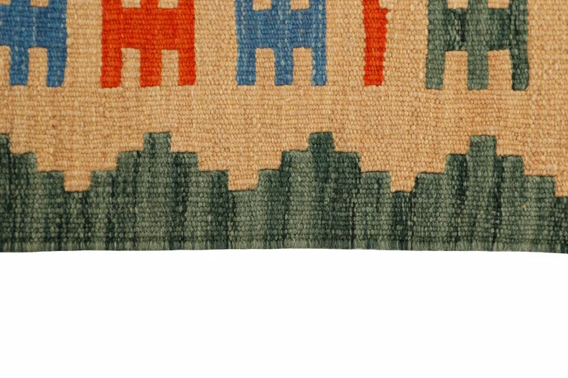 MY-RUG Teppich "Kelim" Rauten-& Diamantmuster, Handgewebt