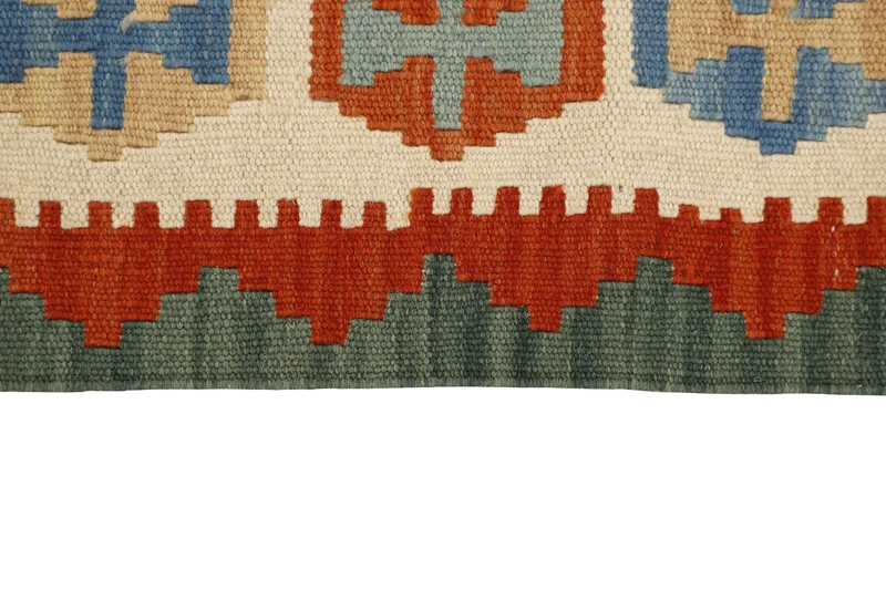 MY-RUG Teppich "Kelim" Rauten-& Diamantmuster, Handgewebt
