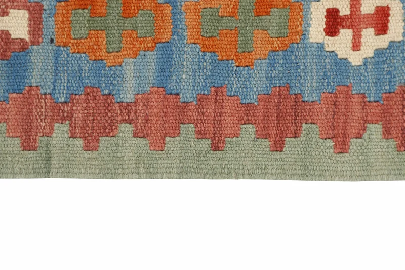 MY-RUG Teppich "Kelim" Rauten-& Diamantmuster, Handgewebt