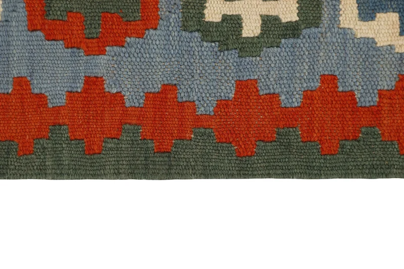 MY-RUG Teppich "Kelim" Rauten-& Diamantmuster, Handgewebt