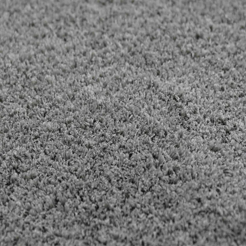 Teppich Wohnzimmer in Hell-Grau Flauschig Microfaser Dicht gewebt-Weich