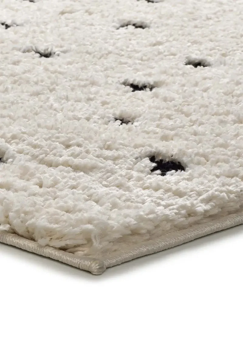 Alfombra shaggy estilo escandinavo Atesa 80406 Blanco