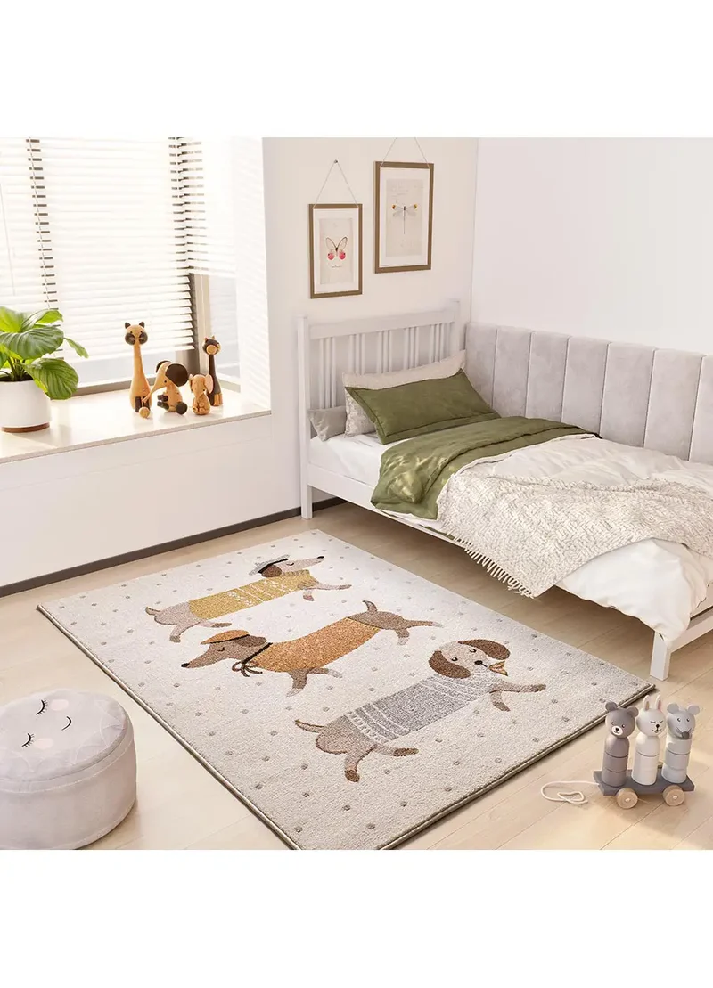 Alfombra infantil perros salchicha Beats 40485 Blanco