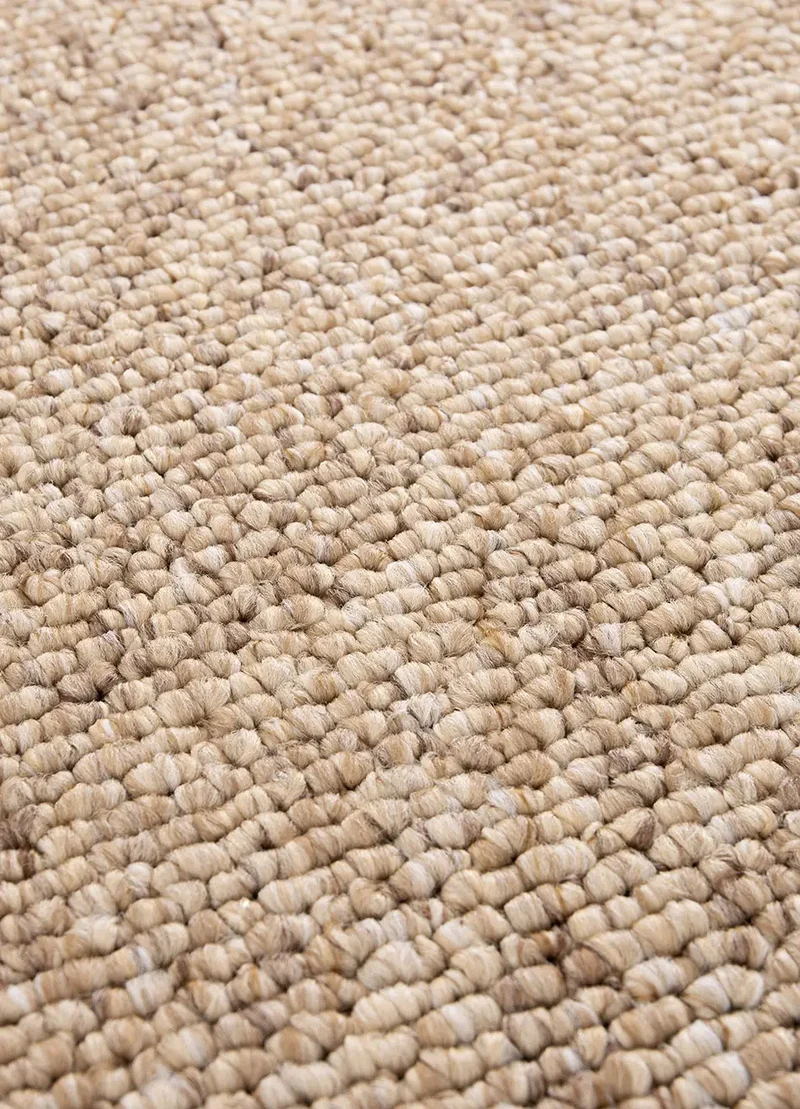 Alfombra lavable tejido en bucle Petra Liso Natural