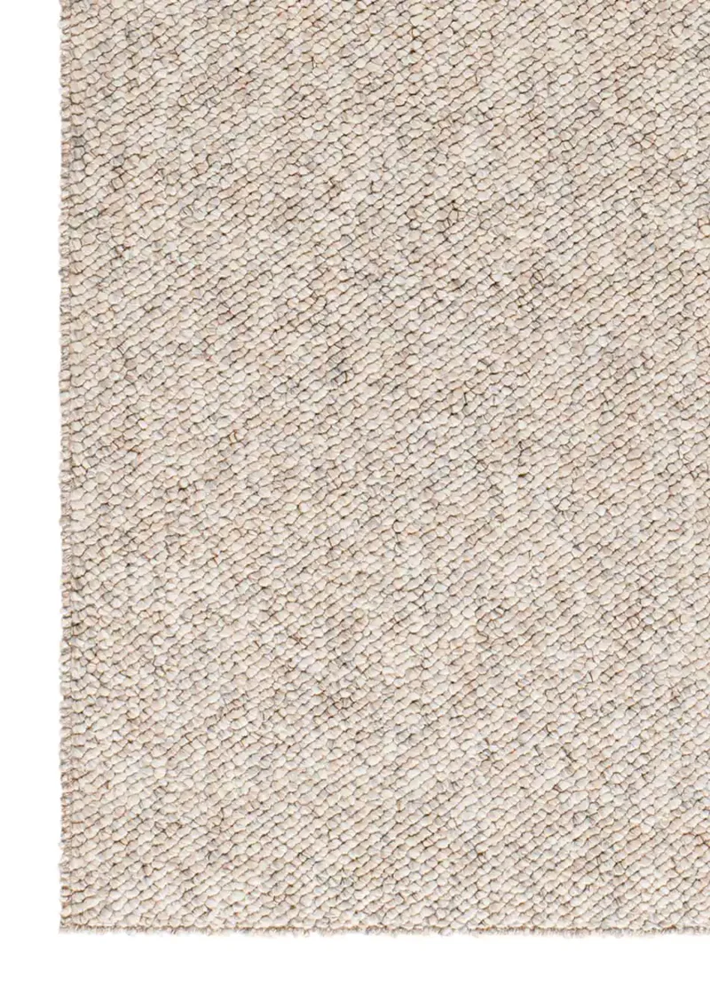 Alfombra a medida lavable tejido en bucle Petra Liso Crema