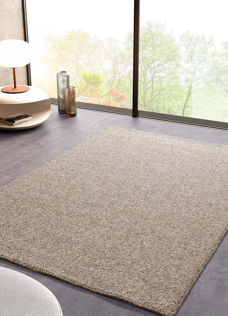 Alfombra lavable tejido en bucle Petra Liso Crema