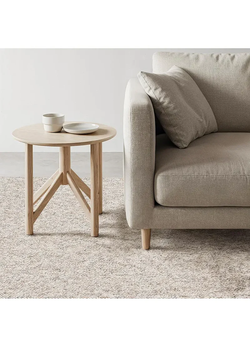 Alfombra a medida lavable tejido en bucle Petra Liso Crema